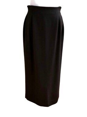 90s Maxi Skirt Wool Chocolate Brown (10) Rena Rowan